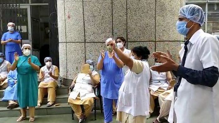 The nurses' protest at Kasturba Hospital in Delhi | Pia Krishnankutty | ThePrint