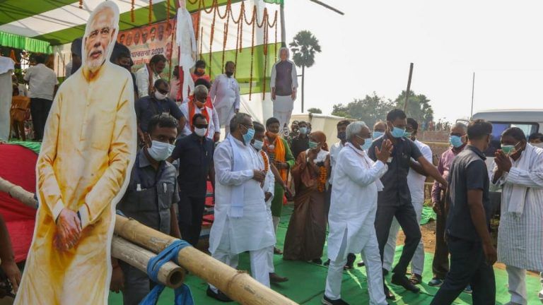 Day before Bihar elections kick off, CM Nitish Kumar goes ‘home’ to Nalanda constituency
