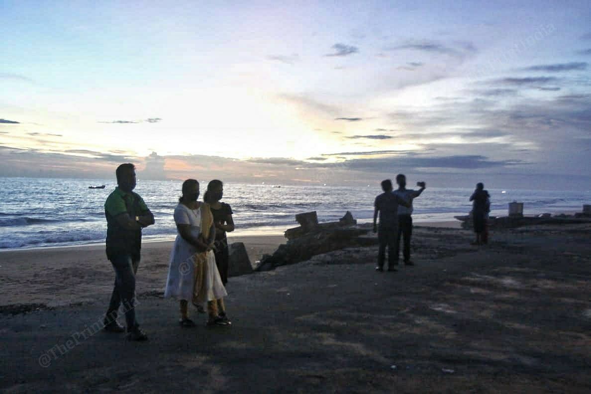 Locals who come to beach are chased by the police | Photo: Praveen Jain | ThePrint