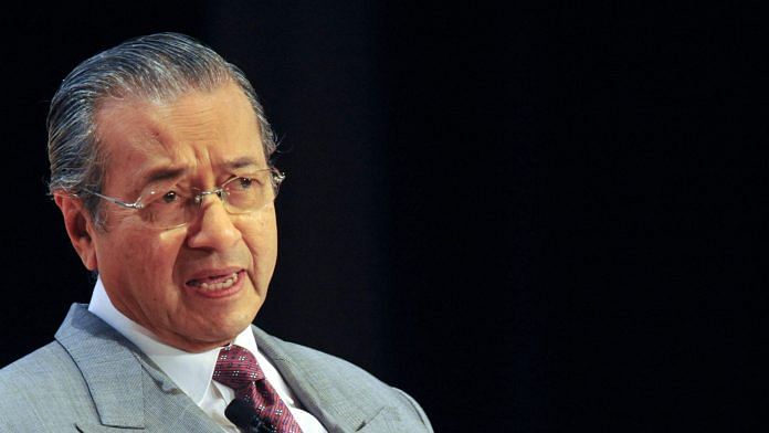 File photo of Mahathir bin Mohamad, former prime minister of Malaysia, speaking at a conference in Tokyo, Japan in 2009. | Photographer: Kimimasa Mayama | Bloomberg