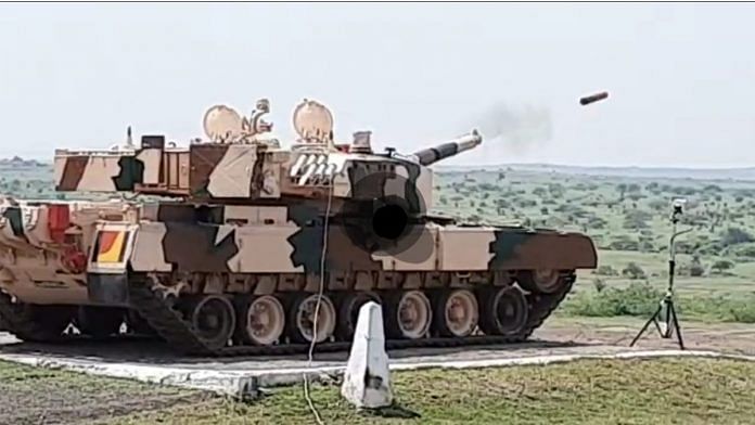 Main Battle Tank (MBT) Arjun firing the anti-tank guided missile (ATGM) | DRDO