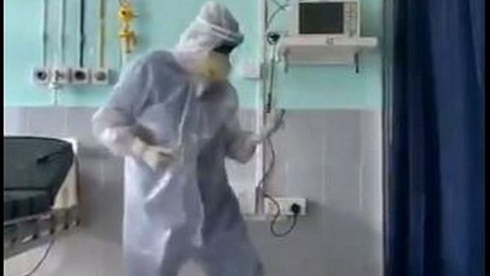 A screen grab of the video showing Dr Arup Senapati dance | Twitter | @drsfaizanahmad