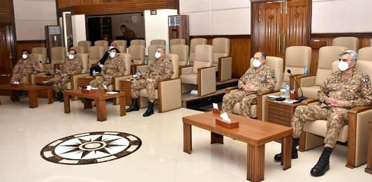Pakistan Army officers at Corps Headquarters in Peshawar | @OfficialDGISPR