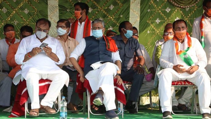 Deputy Chief Minister Sushil Kumar Modi at a BJP rally in the Wazirganj Assembly constituency | Twitter: @SushilModi