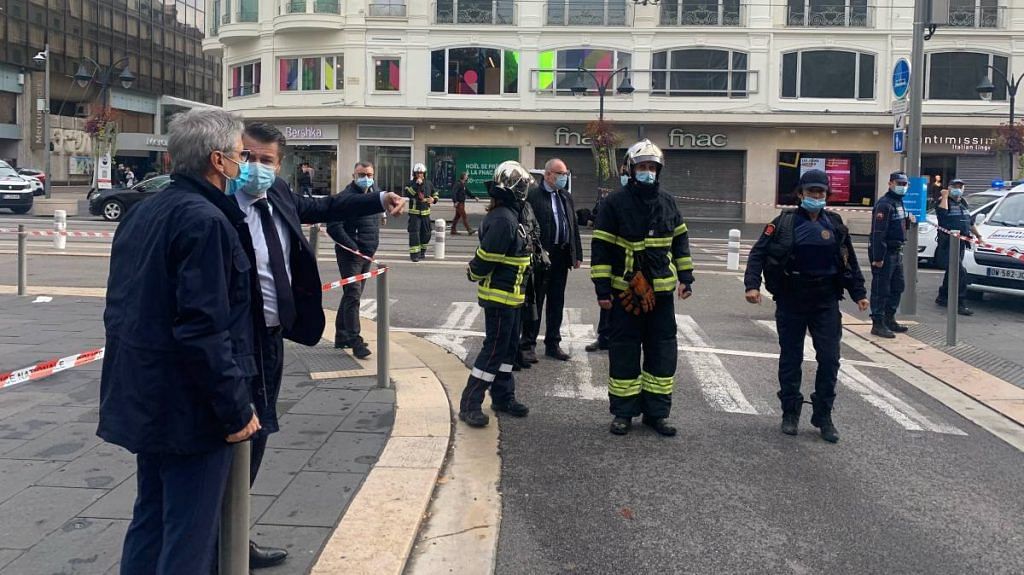 The knife attack which happened in France's Nice city Thursday has left at least 3 people dead and several injured | Twitter: @cestrosi