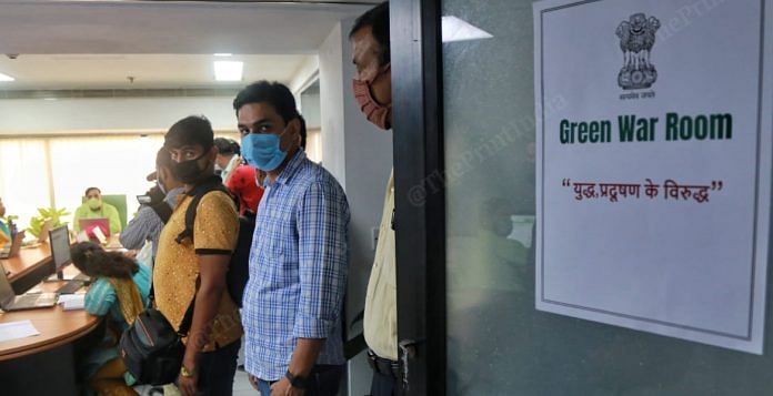 Delhi Environment Minister Gopal Rai inaugurates the Green War Room at the Delhi Secretariat to monitor pollution levels in the national capital | Manisha Mondal | ThePrint