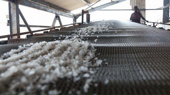 Salt being produced in Jamnagar, Gujarat | Photo: Manisha Mondal | ThePrint