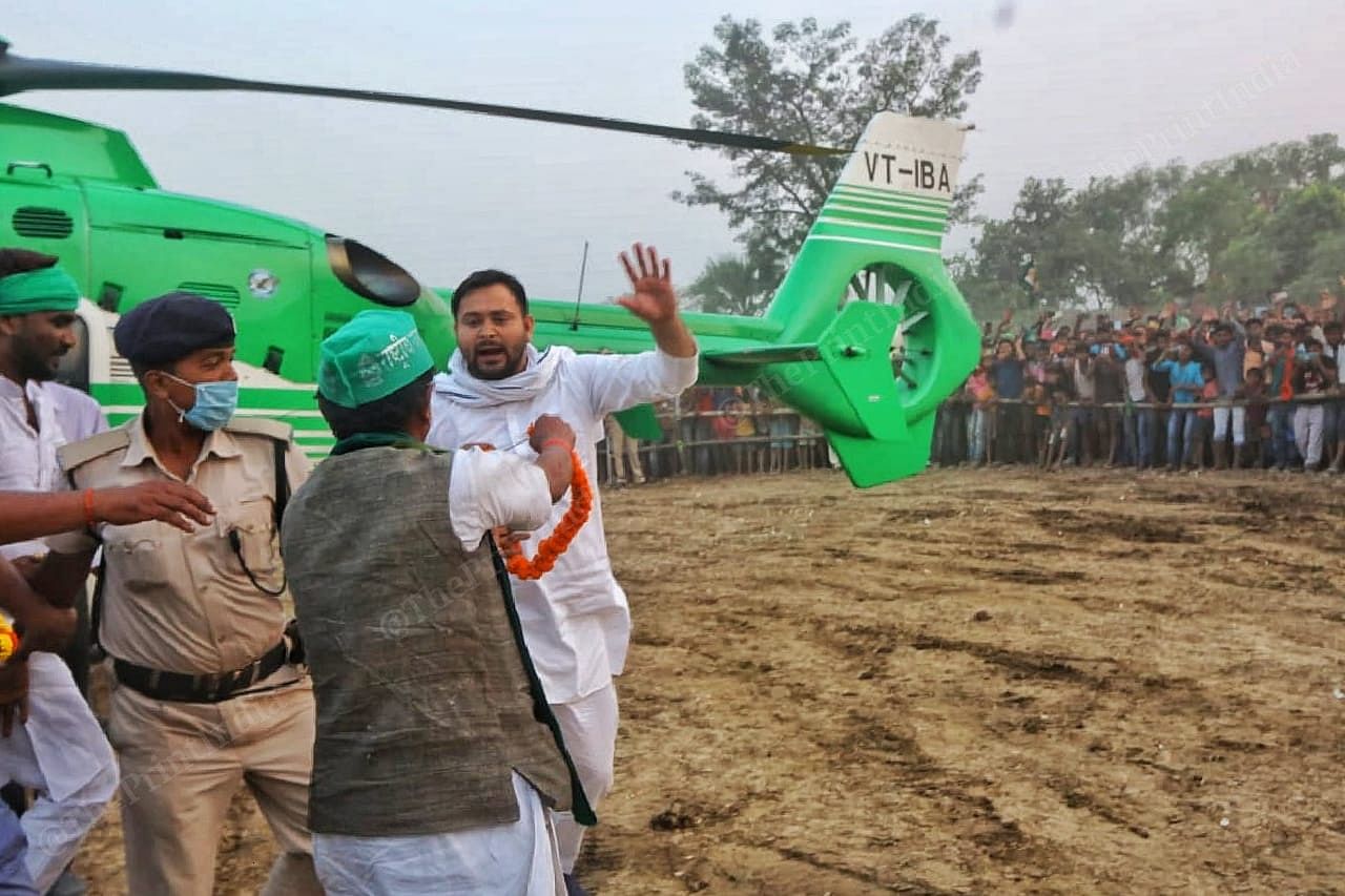 At the rally, Tejashwi Yadav once again questioned the JD(U) and BJP government about Bihar's unemployment | Photo: Praveen Jain | ThePrint