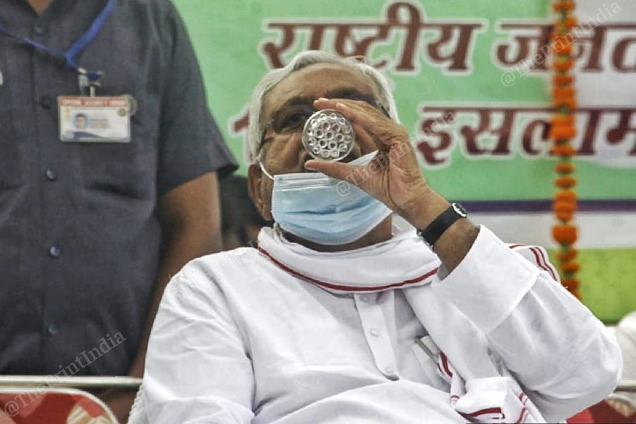Nitish Kumar offered apologies if people of his constituency were unhappy with his work | Photo: Praveen Jain | ThePrint