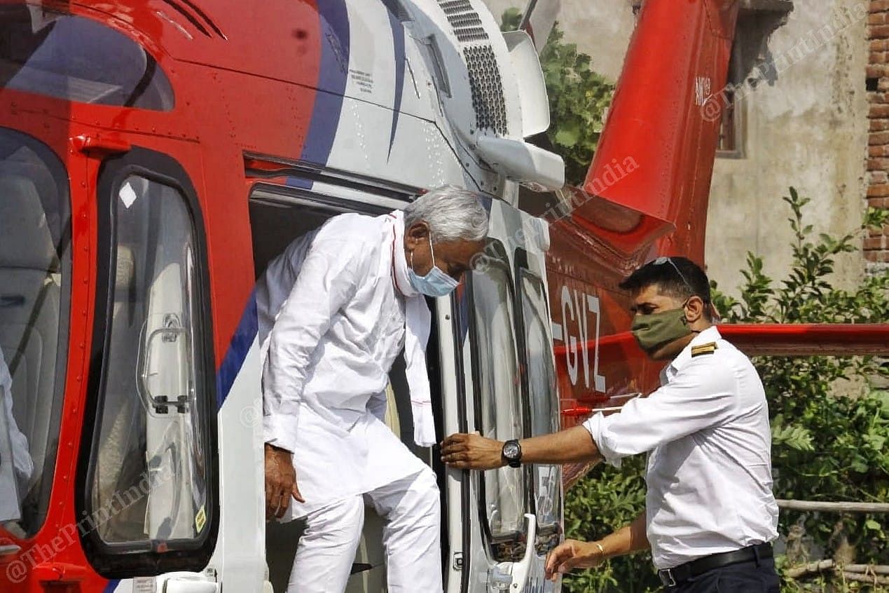 Nitish Kumar arriving at the rally | Photo: Praveen Jain | ThePrint