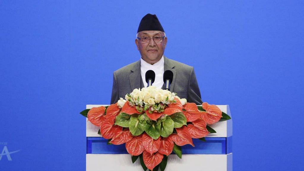 Nepal PM Khadga Prasad Sharma Oli in Boao, China, in March 2016 | Qilai Shen | Bloomberg