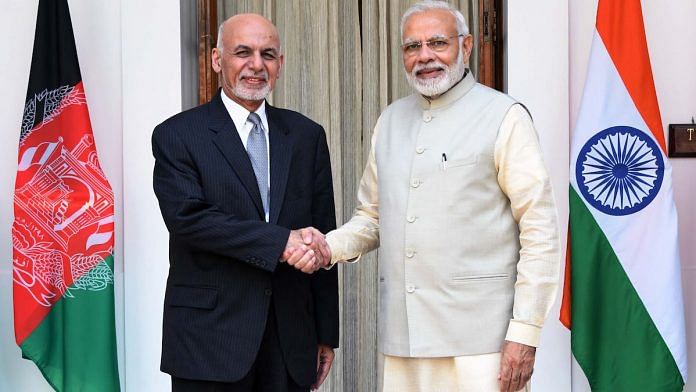 File photo of Narendra Modi and President of Afghanistan, Mohammad Ashraf Ghani, in New Delhi, 2018 | PIB