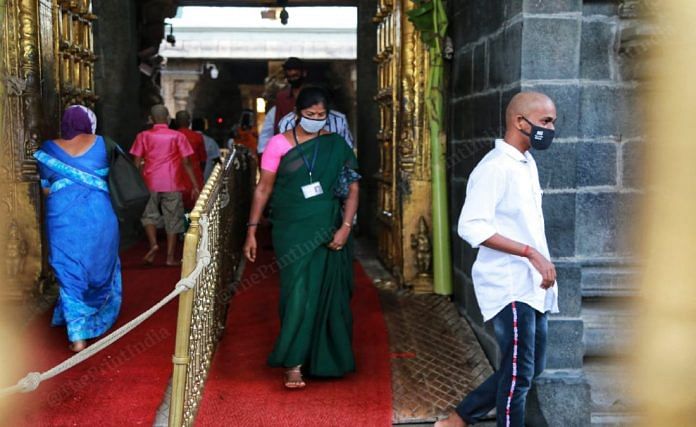 Representational image of devotees at a temple | Manisha Mondal | ThePrint