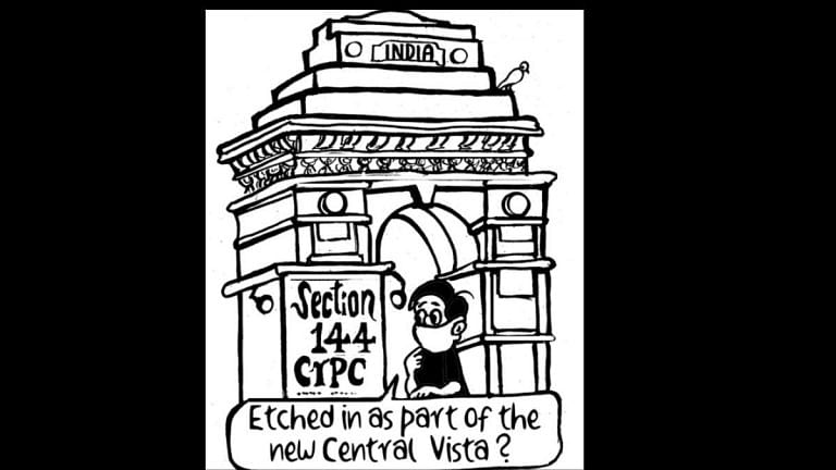 India Gate’s Section 144 ‘plaque’, & CM Adityanath shows us how to wear a mask