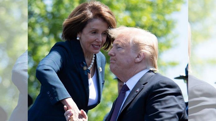 File photo of DOnald Trump and Nancy Pelosi