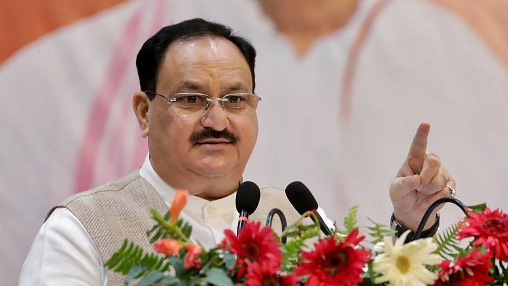 BJP National President JP Nadda addresses a party meeting during his day-long visit to Siliguri | PTI File