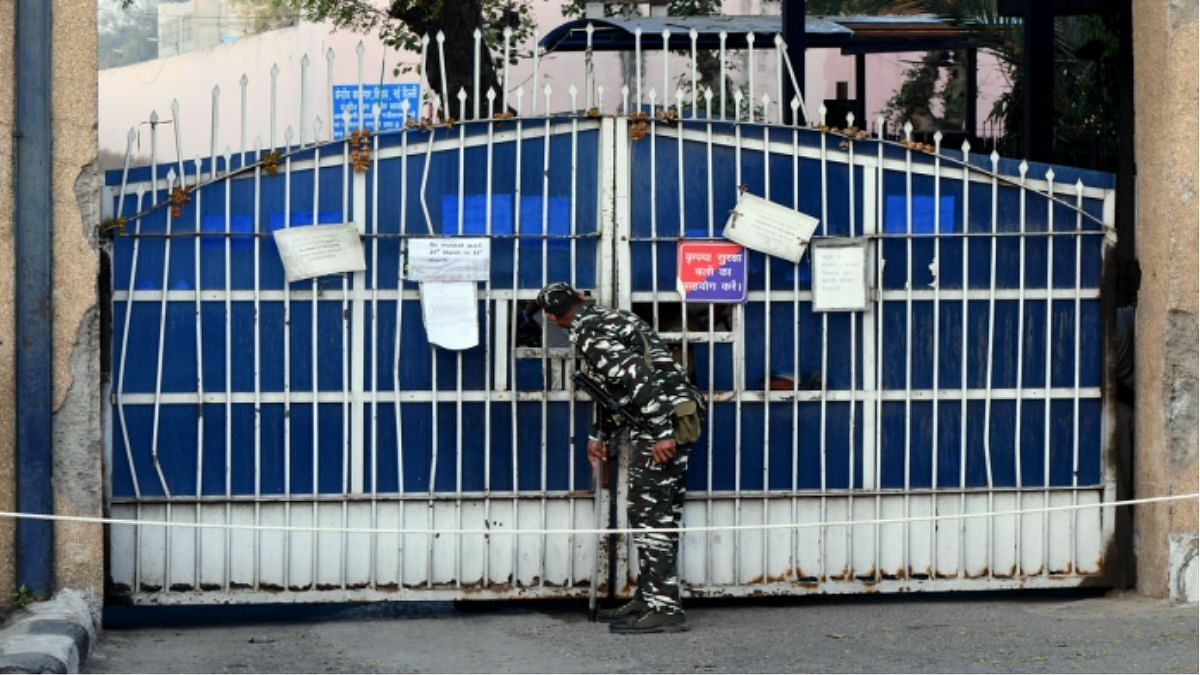 Representational image | A security person stands guard at Tihar jail in New Delhi | ANI Photo