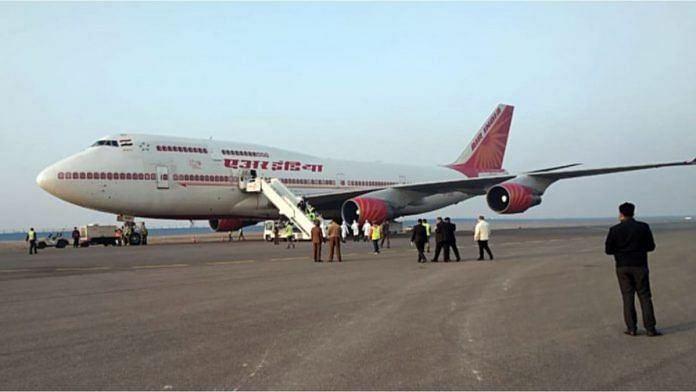 Air India flight returning with repatriated Indians from abroad | (Representational image) | ANI