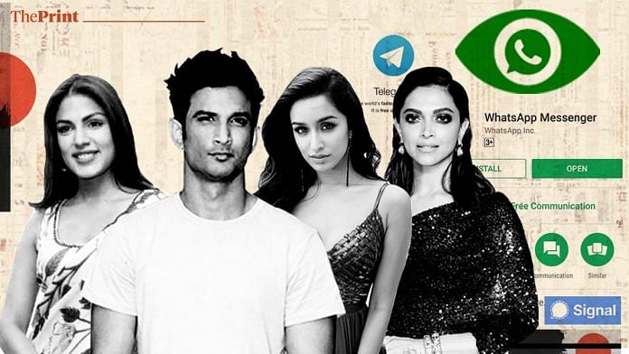 Purported WhatsApp chats of actors Rhea Chakraborty, Sushant Singh Rajput, Shraddha Kapoor and Deepika Padukone have found their way into the public space over the past few weeks | ThePrint