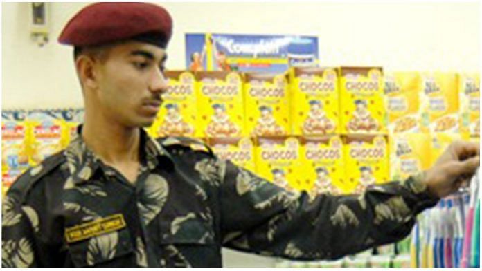 Representational Image of a soldier in one of the canteen stores department | http://www.csdindia.gov.in/