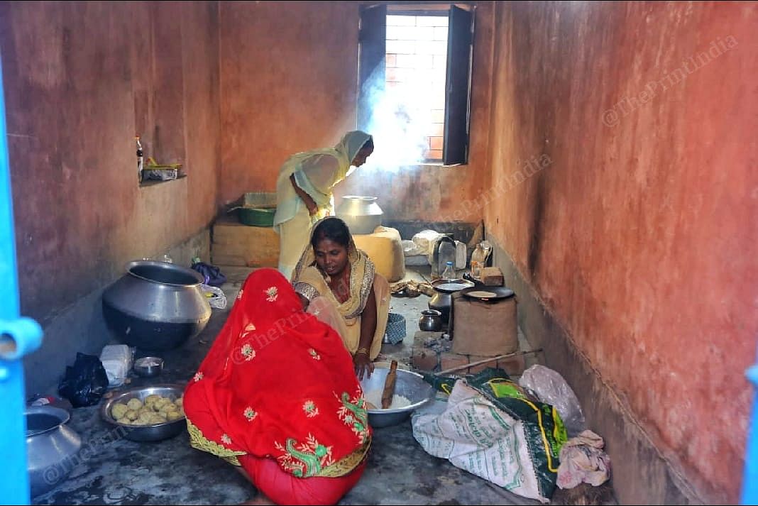 Women of near by villages cook meals for the polling officers in Rihhada Village | Praveen Jain | ThePrint