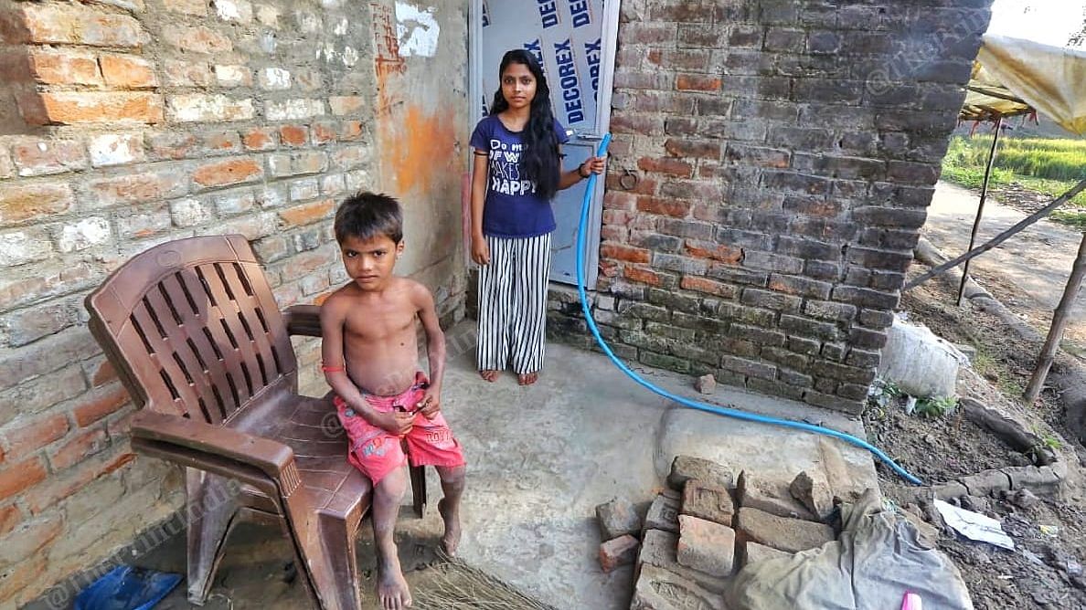Villagers at Shanti Nagar say there are only pipes but no water under the Har Ghar Nal Ka Jal scheme | Photo: Praveen Jain | ThePrint