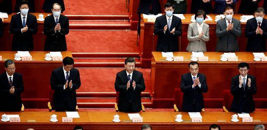 President Xi Jinping (centre) with other leaders of the Communist Party of China | Representational image: Reuters via ANI