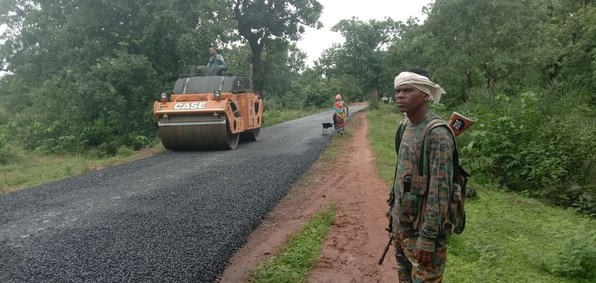 Security personnel at newly opened Potali village camp in Dantewada. | Photo: Special arrangement