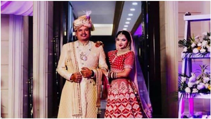 Lawyer Lupil Gupta with his bride | By special arrangement