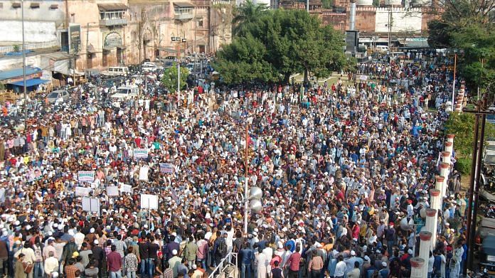 Activists demonstrate against French President Emmanuel Macron over his controversial remarks on Islam, at Iqbal Maidan in Bhopal, Thursday, Oct. 29, 2020. | PTI