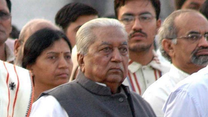 File photo of former Gujarat CM Kesubhai Patel in Ahmedabad