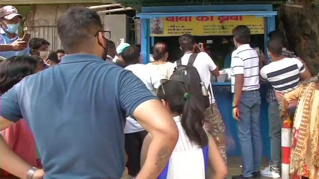 Crowds throng Delhi's Baba Ka Dhaba after a video about its owners' hardships went viral | ANI