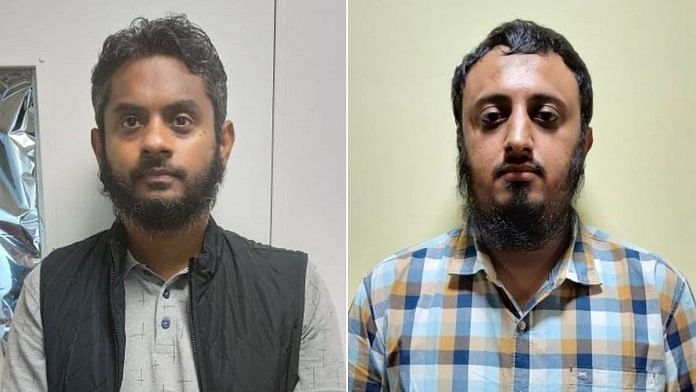 The two men arrested by the NIA — Ahamed Cader (L) and Irfan Nasir | Twitter | @NIA_India