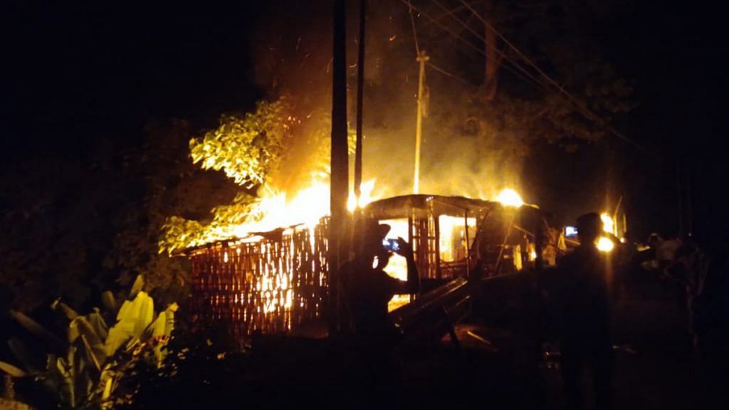 Houses in Lailapur, Cachar, set on fire on the night of 17 October 2020 | By special arrangement