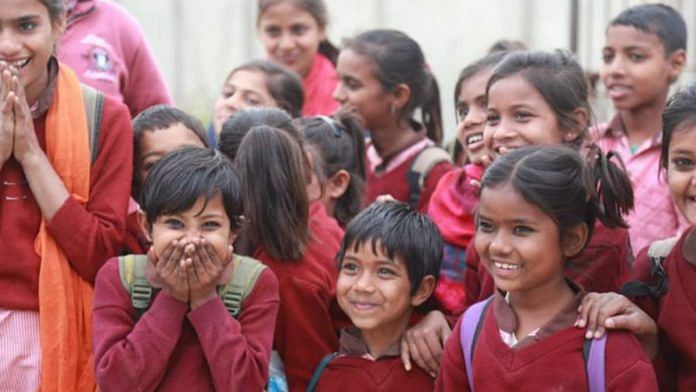 School students in Kathikhera, Uttar Pradesh | Photo: Manisha Mondal | ThePrint