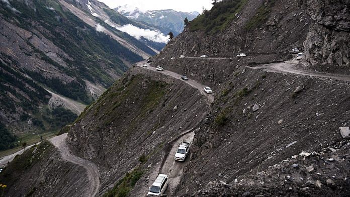 Representational image. A file photo of the Zojila pass in Jammu and Kashmir. | Photo: ANI