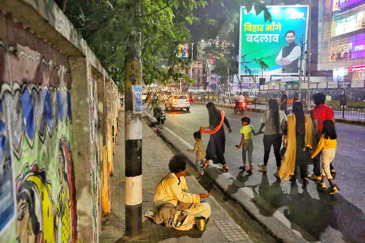 On the streets of Bihar, there are big hoardings of Tejashwi Yadav. | Praveen Jain | ThePrint