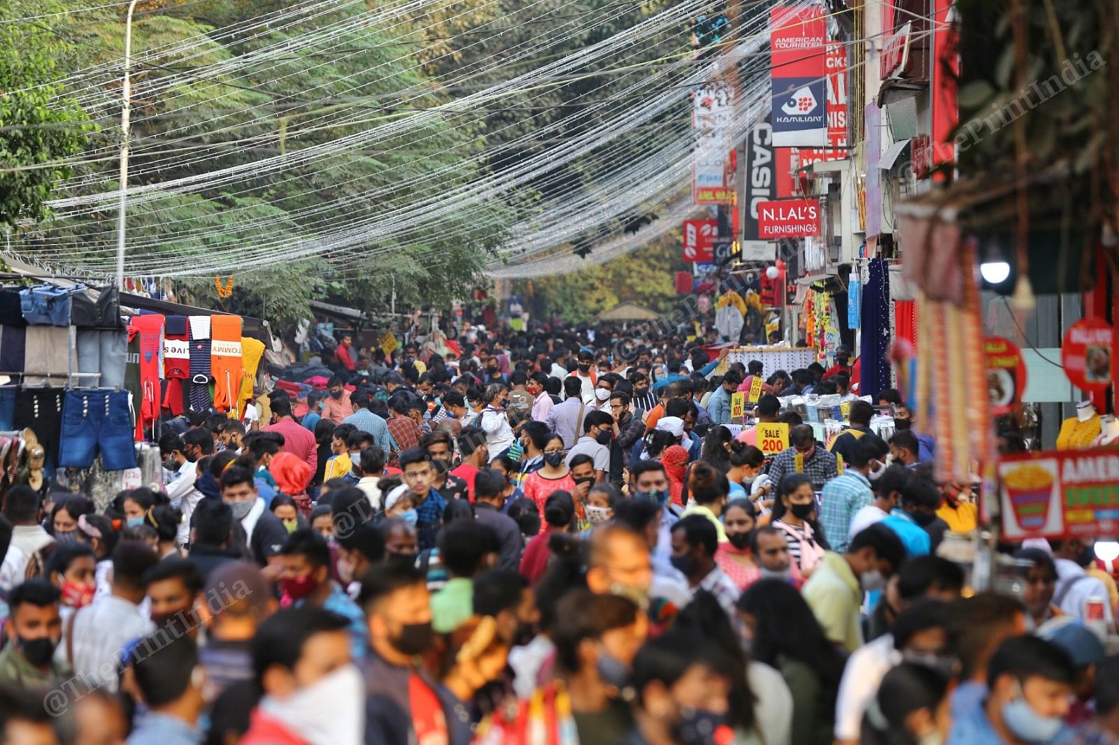 Crowd at the Sarojini Nagar market | Photo: Suraj Singh Bisht | ThePrint