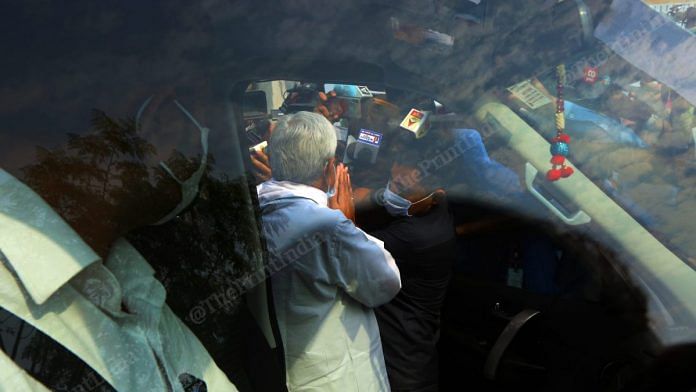 CM Nitish Kumar after polling his vote in the Raj Bhawan compound | Photo: Praveen Jain | ThePrint