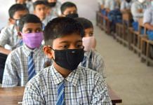 Representational Image | Students wearing masks in a classroom | Abhishek Saha | ANI
