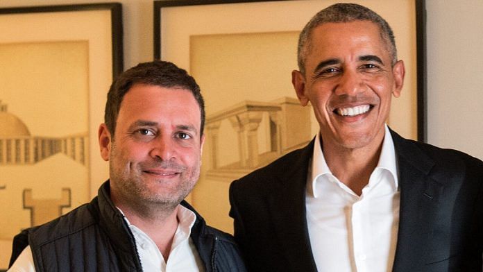 A file photo of Rahul and Obama during the latter’s visit to India in 2017 | Twitter: @RahulGandhi