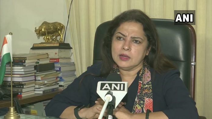 File photo of parliamentary panel's chairperson Meenakshi Lekhi | Twitter/ANI