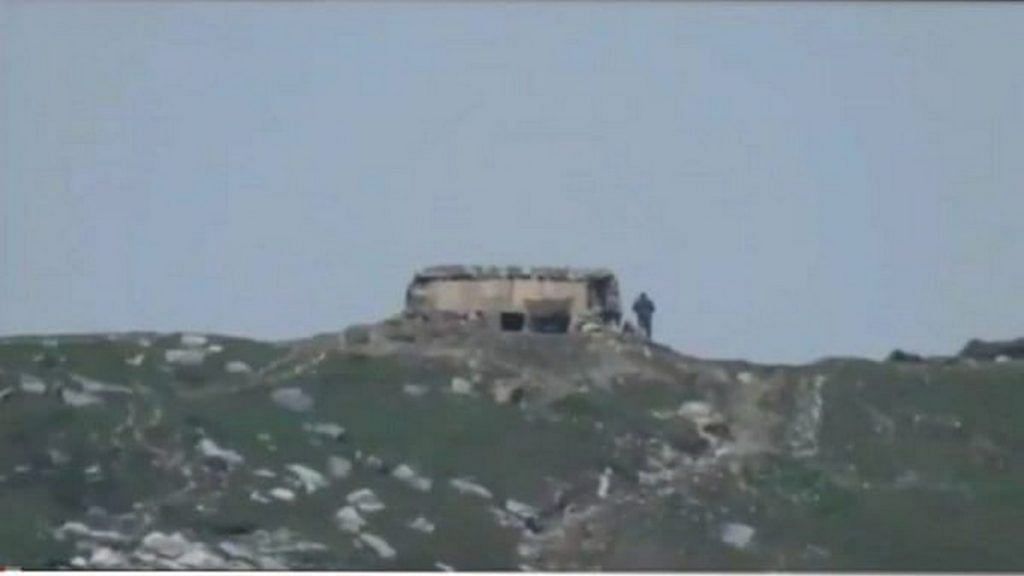 A screenshot from videos shared by the Indian Army that has been falsely altered | Twitter | @mubasherlucman