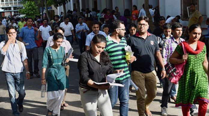 File image of UPSC aspirants leaving an examination centre after their exam in New Delhi | PTI