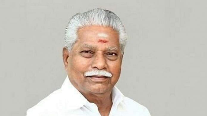 File photo of Tamil Nadu Minister R Doraikannu | Facebook @ R Doraikannu