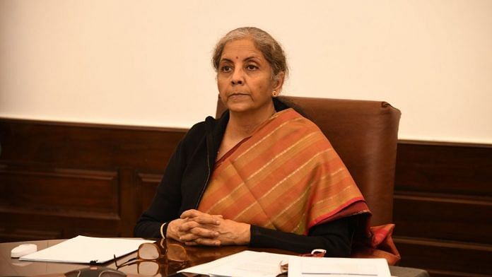 Finance Minsiter Nirmala Sitharaman delivers the keynote address at the Indian Banks' Association's (IBA) 73rd Annual General Meeting via video conferencing | @nsitharamanoffc | Twitter