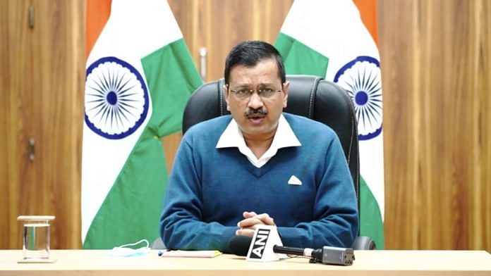 Delhi Chief Minsiter Arvind Kejriwal addresses an online media briefing on Tuesday to seek Centre's permission impose lockdown in markets which may emerge as Covid hotspots | Twitter
