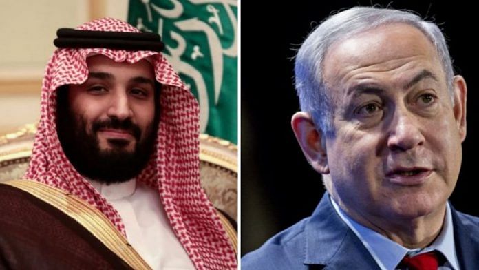 File photo of Saudi Crown Prince Mohammed Bin Salman (Left) and Israeli Prime Minister Benjamin Netanyahu (Right) | Bloomberg