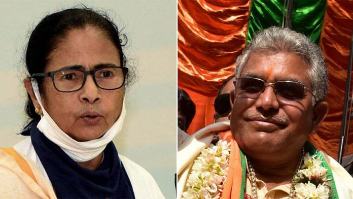 Chief Minister Mamata Banerjee and West Bengal BJP president Dilip Ghosh | Twitter