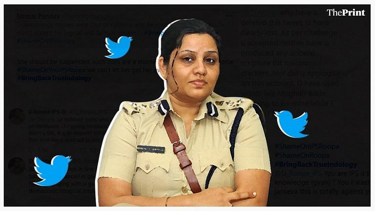 ‘Shame on IPS Roopa’ trends on Twitter as spat over cracker ban leads to account suspension